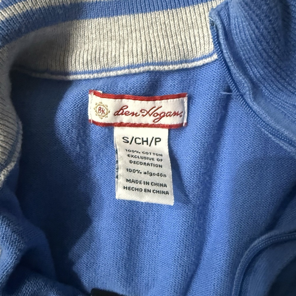 Ben Hogan Vintage Embroidered Vest Blue 100 Percent Cotton Golf Small - Picture 2 of 6